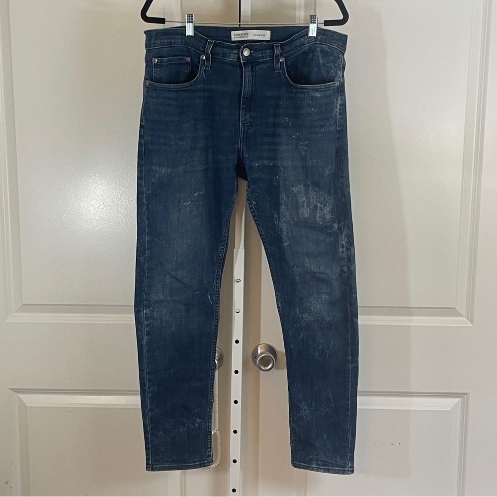 Signature Levi’s S27 Slim Taper - Men's Blokecore Waist 34", Length 32 - Blue